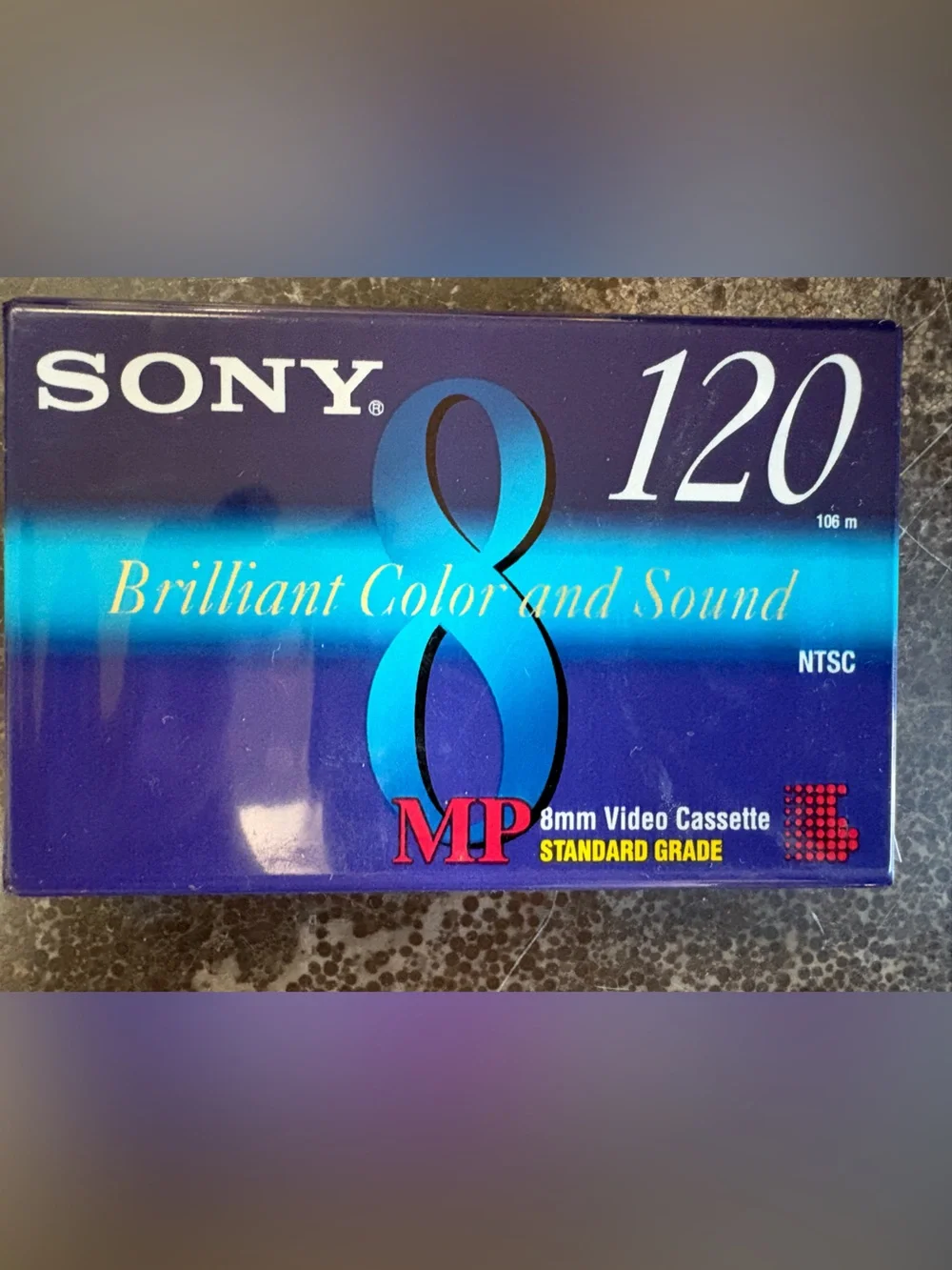 NIP Sony 8mm Video Cassette Tape 120 Min MP Standard Grade P6-120MP⁠